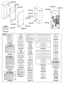Decals Group - Ats Warning Diagram and Parts List for 071250-01  Briggs and Stratton Generator